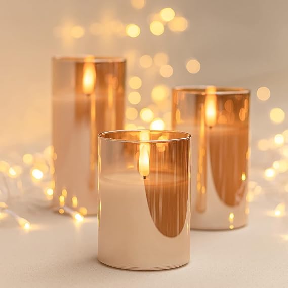 LED Flameless Candles - Pack of 3