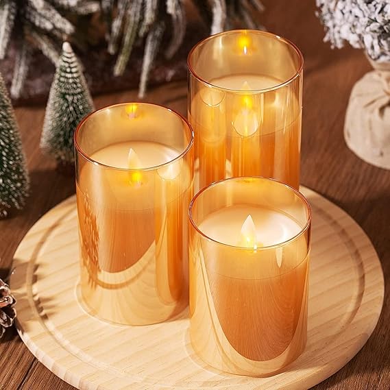 LED Flameless Candles - Pack of 3