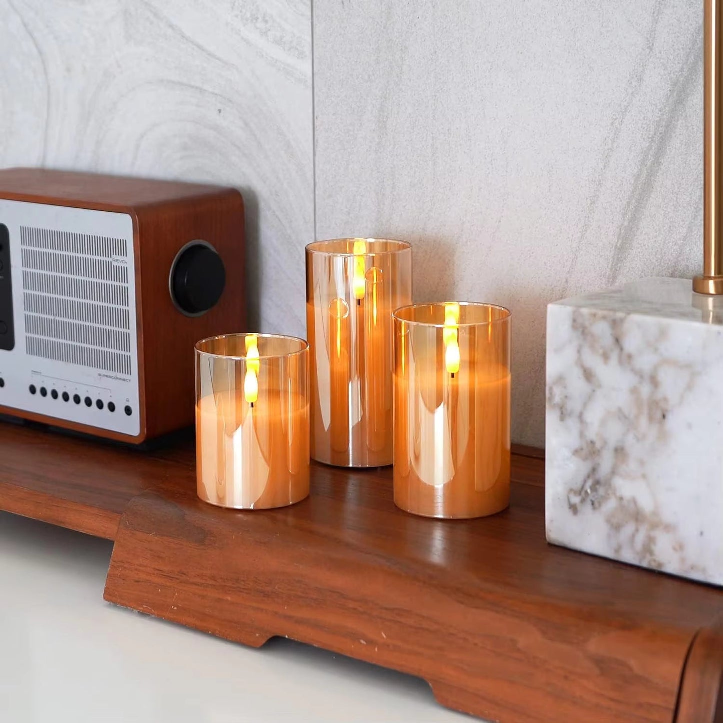 LED Flameless Candles - Pack of 3