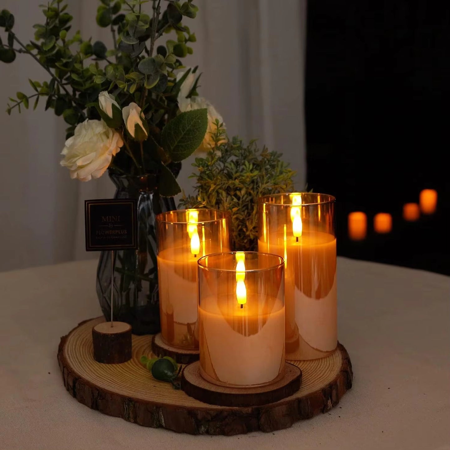 LED Flameless Candles - Pack of 3