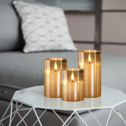 LED Flameless Candles - Pack of 3