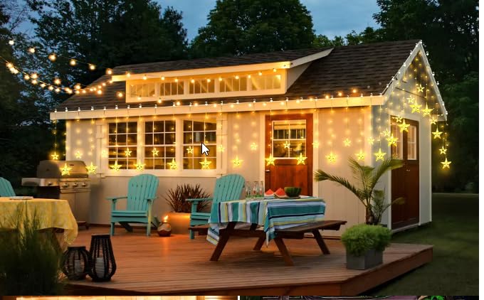Diya LED Curtain String Lights Series Lamps 1 set