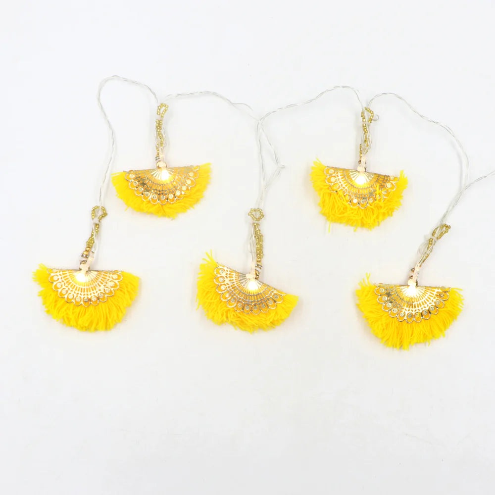 Yellow Thread Fan Pankha 14 LED String Fairy Lights