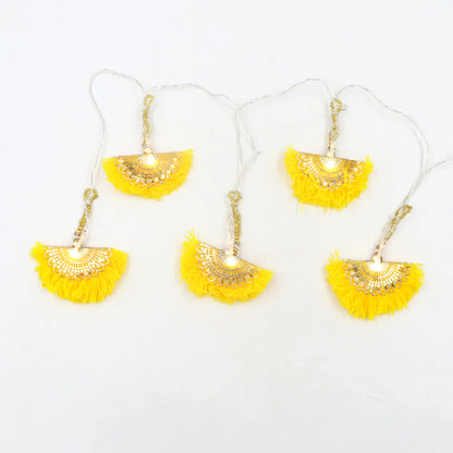 Yellow Thread Fan Pankha 14 LED String Fairy Lights
